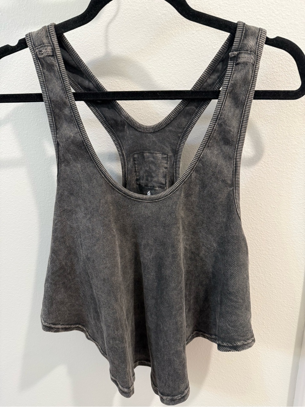 FP Movement On Track tank by Free People Washed Charcoal Racerback Tank